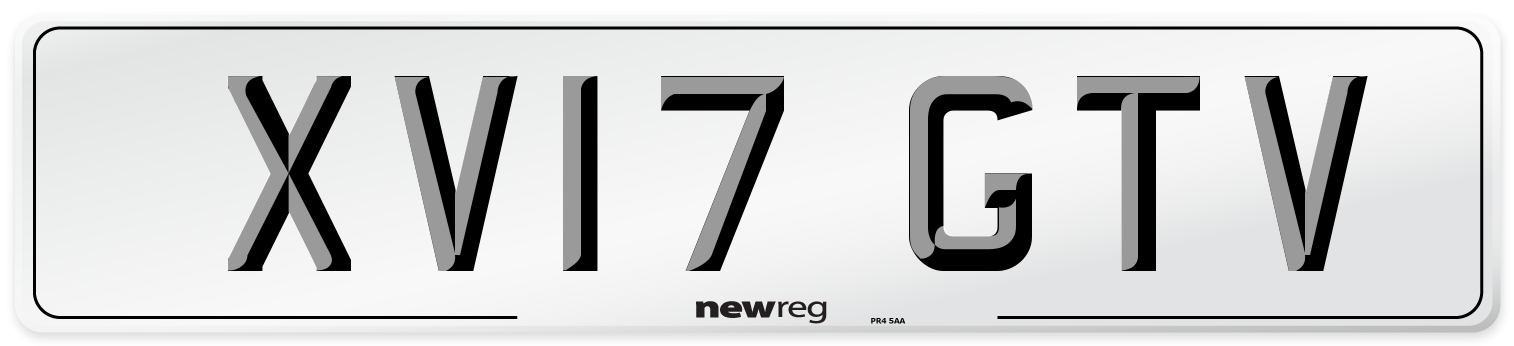 XV17 GTV Number Plate from New Reg